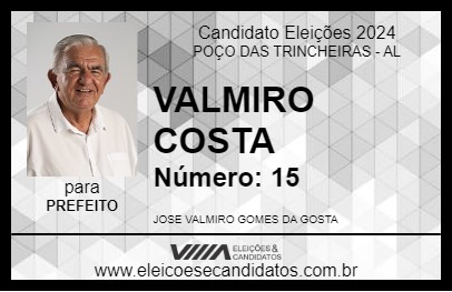 Candidato VALMIRO COSTA 2024 - POÇO DAS TRINCHEIRAS - Eleições