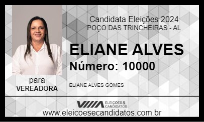 Candidato ELIANE ALVES 2024 - POÇO DAS TRINCHEIRAS - Eleições