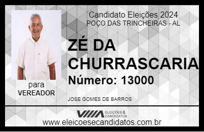 Candidato ZÉ DA CHURRASCARIA 2024 - POÇO DAS TRINCHEIRAS - Eleições