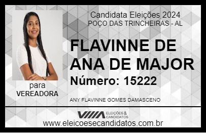 Candidato FLAVINNE DE ANA DE MAJOR 2024 - POÇO DAS TRINCHEIRAS - Eleições