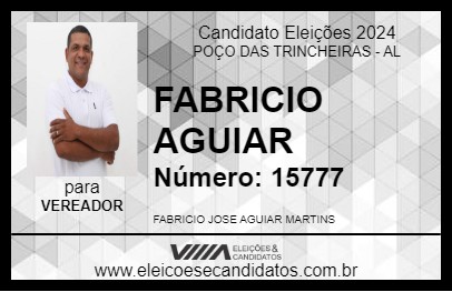 Candidato FABRICIO AGUIAR 2024 - POÇO DAS TRINCHEIRAS - Eleições