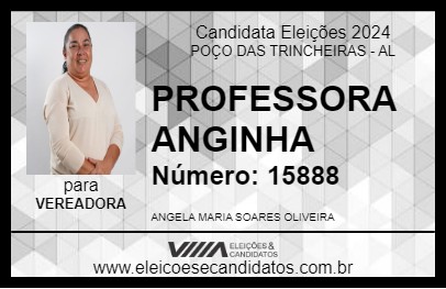 Candidato PROFESSORA ANGINHA 2024 - POÇO DAS TRINCHEIRAS - Eleições