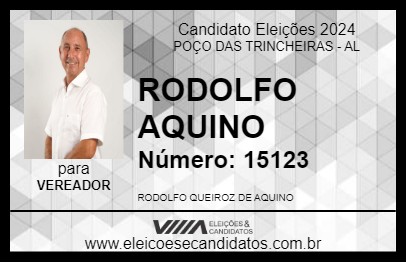 Candidato RODOLFO AQUINO 2024 - POÇO DAS TRINCHEIRAS - Eleições