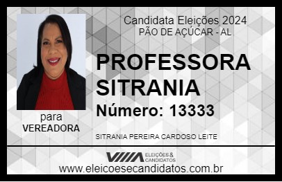 Candidato PROFESSORA SITRANIA  2024 - PÃO DE AÇÚCAR - Eleições