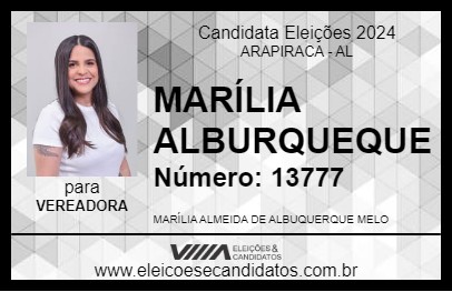 Candidato MARÍLIA  ALBUQUERQUE 2024 - ARAPIRACA - Eleições