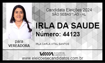 Candidato IRLA DA SAUDE 2024 - SÃO SEBASTIÃO - Eleições