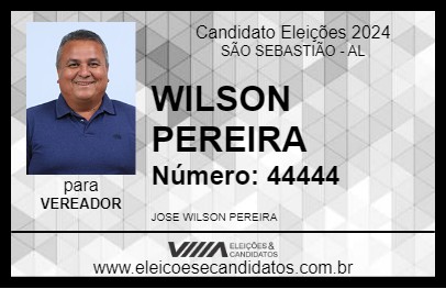 Candidato WILSON PEREIRA 2024 - SÃO SEBASTIÃO - Eleições