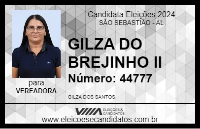 Candidato GILZA DO BREJINHO II 2024 - SÃO SEBASTIÃO - Eleições