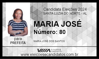 Candidato MARIA JOSÉ 2024 - SANTA LUZIA DO NORTE - Eleições