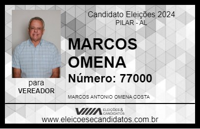 Candidato MARCOS OMENA 2024 - PILAR - Eleições