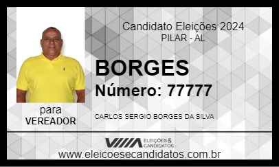 Candidato BORGES 2024 - PILAR - Eleições