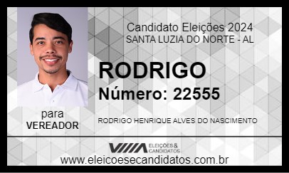 Candidato RODRIGO 2024 - SANTA LUZIA DO NORTE - Eleições