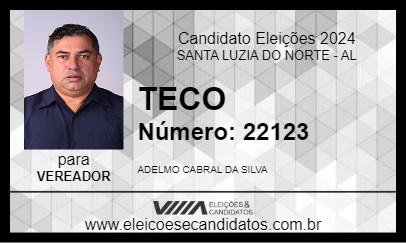 Candidato TECO 2024 - SANTA LUZIA DO NORTE - Eleições