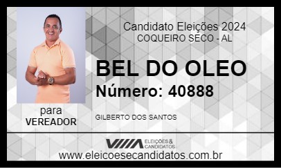 Candidato BEL DO OLEO 2024 - COQUEIRO SECO - Eleições