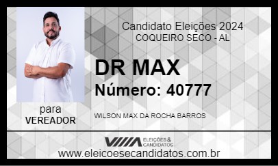 Candidato DR MAX 2024 - COQUEIRO SECO - Eleições