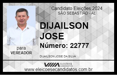 Candidato DIJAILSON JOSE 2024 - SÃO SEBASTIÃO - Eleições