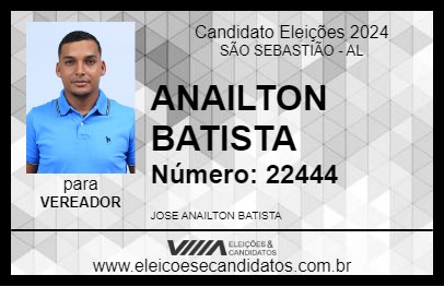 Candidato ANAILTON BATISTA 2024 - SÃO SEBASTIÃO - Eleições