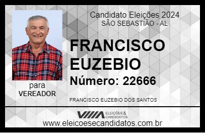 Candidato FRANCISCO EUZEBIO 2024 - SÃO SEBASTIÃO - Eleições