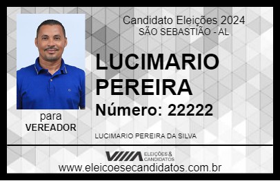 Candidato LUCIMARIO PEREIRA 2024 - SÃO SEBASTIÃO - Eleições