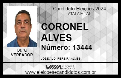 Candidato CORONEL ALVES 2024 - ATALAIA - Eleições