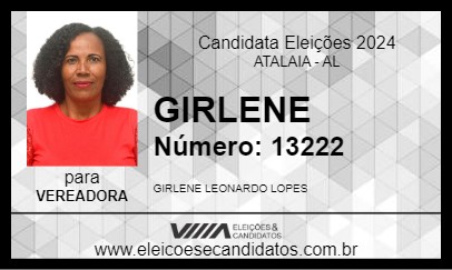 Candidato GIRLENE 2024 - ATALAIA - Eleições