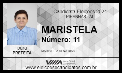 Candidato MARISTELA 2024 - PIRANHAS - Eleições