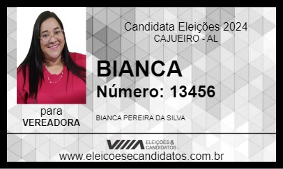 Candidato BIANCA 2024 - CAJUEIRO - Eleições