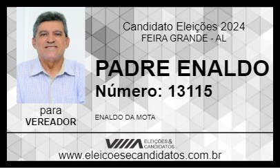 Candidato PADRE ENALDO 2024 - FEIRA GRANDE - Eleições