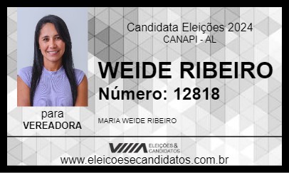 Candidato WEIDE RIBEIRO 2024 - CANAPI - Eleições