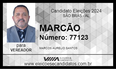 Candidato MARCÃO 2024 - SÃO BRÁS - Eleições