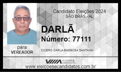 Candidato DARLÃ 2024 - SÃO BRÁS - Eleições