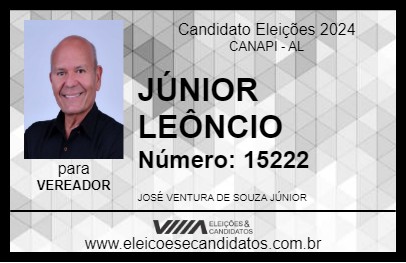 Candidato JÚNIOR LEÔNCIO 2024 - CANAPI - Eleições