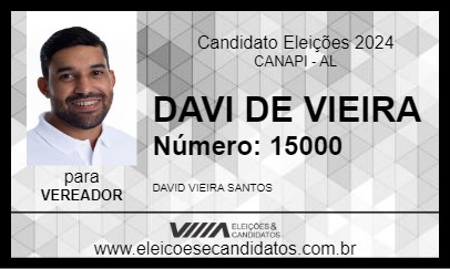 Candidato DAVI DE VIEIRA 2024 - CANAPI - Eleições