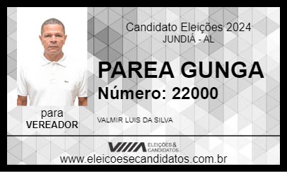 Candidato PAREA GUNGA 2024 - JUNDIÁ - Eleições