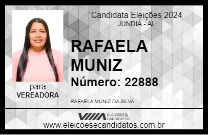 Candidato RAFAELA MUNIZ 2024 - JUNDIÁ - Eleições