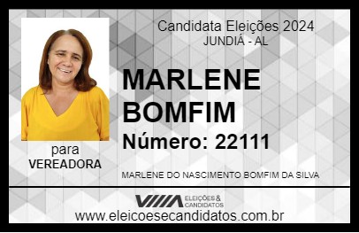 Candidato MARLENE BOMFIM 2024 - JUNDIÁ - Eleições