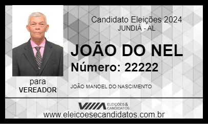 Candidato JOÃO DO NEL 2024 - JUNDIÁ - Eleições