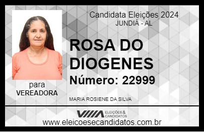 Candidato ROSA DO DIOGENES 2024 - JUNDIÁ - Eleições