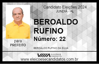 Candidato BEROALDO RUFINO 2024 - JUNDIÁ - Eleições