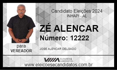 Candidato ZÉ ALENCAR 2024 - INHAPI - Eleições