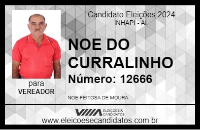 Candidato NOE DO CURRALINHO 2024 - INHAPI - Eleições