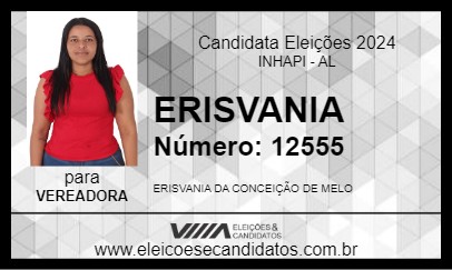 Candidato ERISVANIA 2024 - INHAPI - Eleições