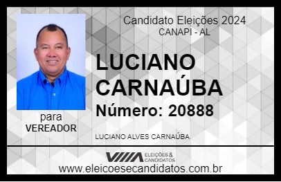 Candidato LUCIANO CARNAÚBA 2024 - CANAPI - Eleições