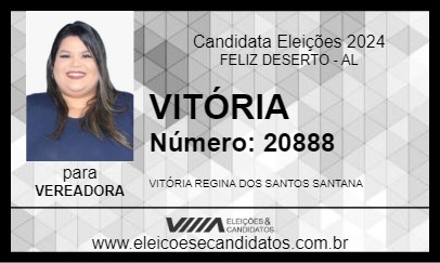 Candidato VITÓRIA 2024 - FELIZ DESERTO - Eleições