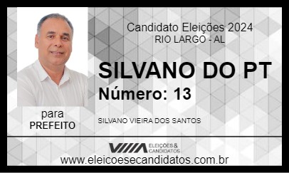 Candidato SILVANO DO PT 2024 - RIO LARGO - Eleições