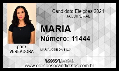 Candidato MARIA 2024 - JACUÍPE - Eleições