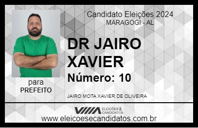 Candidato DR JAIRO XAVIER  2024 - MARAGOGI - Eleições