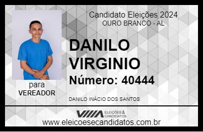 Candidato DANILO VIRGINIO 2024 - OURO BRANCO - Eleições