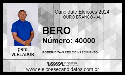 Candidato BERO 2024 - OURO BRANCO - Eleições