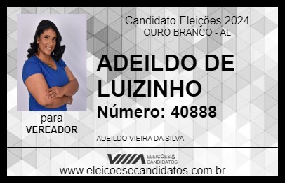 Candidato ADEILDO DE LUIZINHO 2024 - OURO BRANCO - Eleições